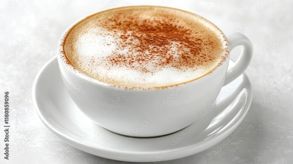 Coffee cup clip art showing a cup of cappuccino with choco granule at the top, isolated on a white background Coffee cup clip art showing a cup of cappuccino with choco granule at the top, isolated on a white background