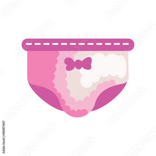pink diaper baby shower
