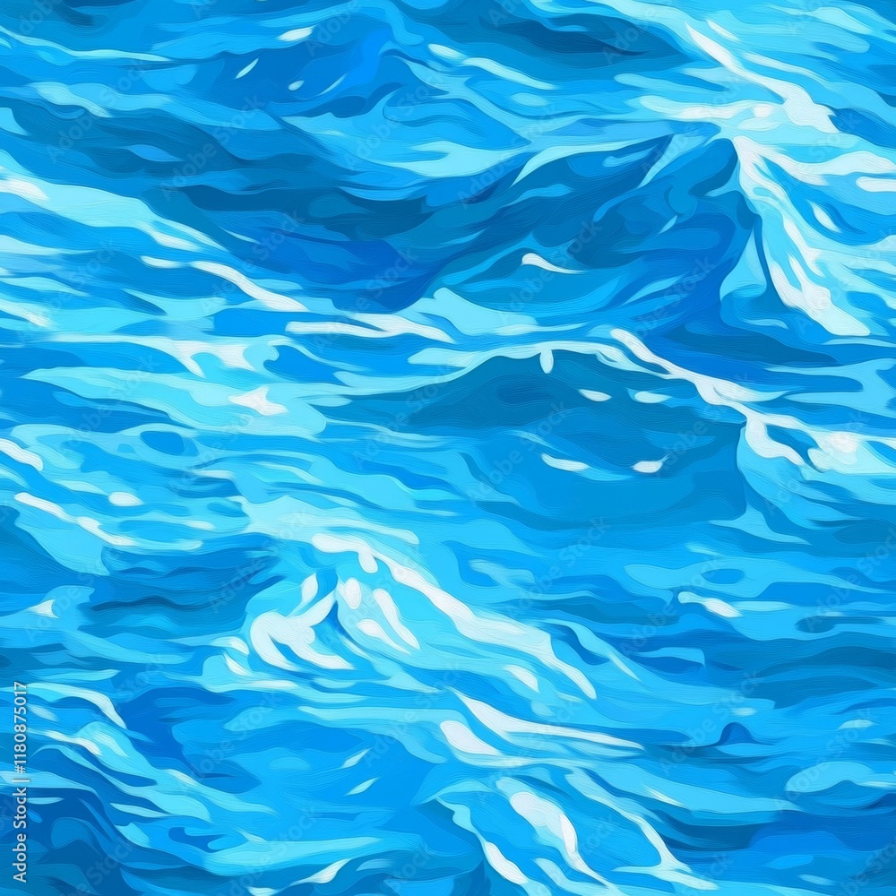 Dynamic Blue Water Surface with Light Reflecting Dynamic Blue Water Surface with Light Reflecting