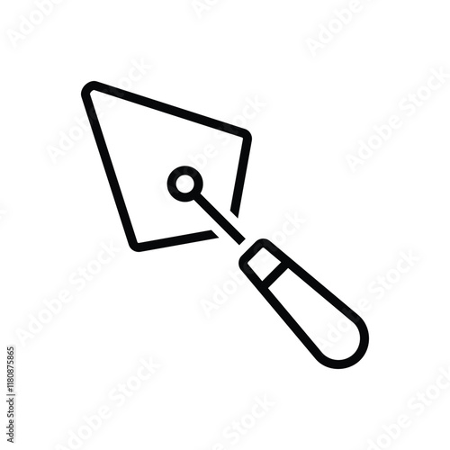 Black line icon for trowel