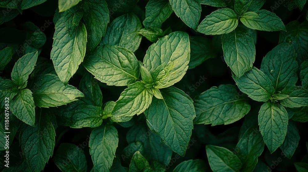 Lush Green Mint Leaves Background Texture Lush Green Mint Leaves Background Texture
