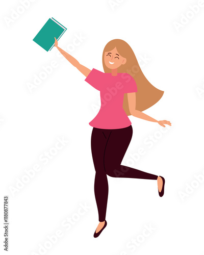 teenager woman celebrating photo