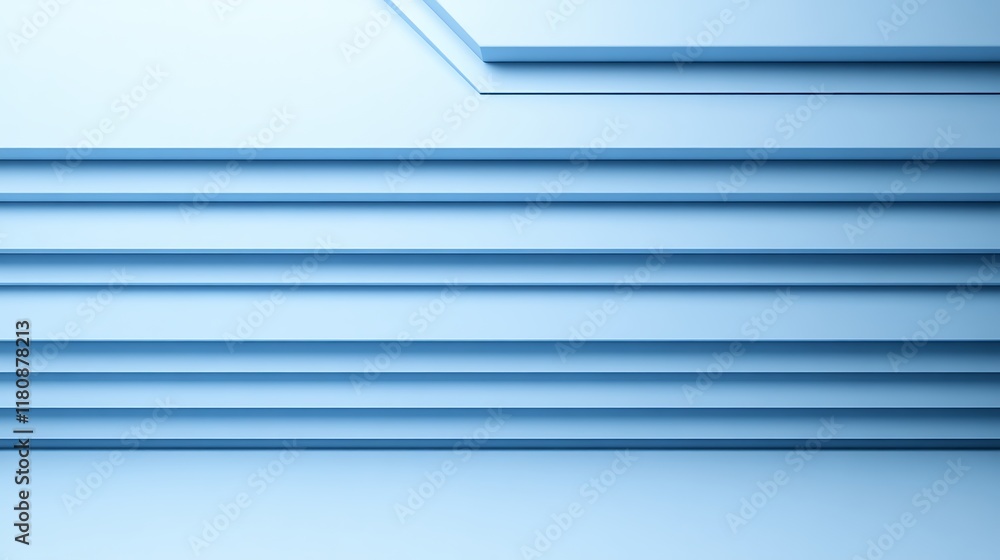 Fototapeta premium Abstract Blue Layered Geometric Design Background