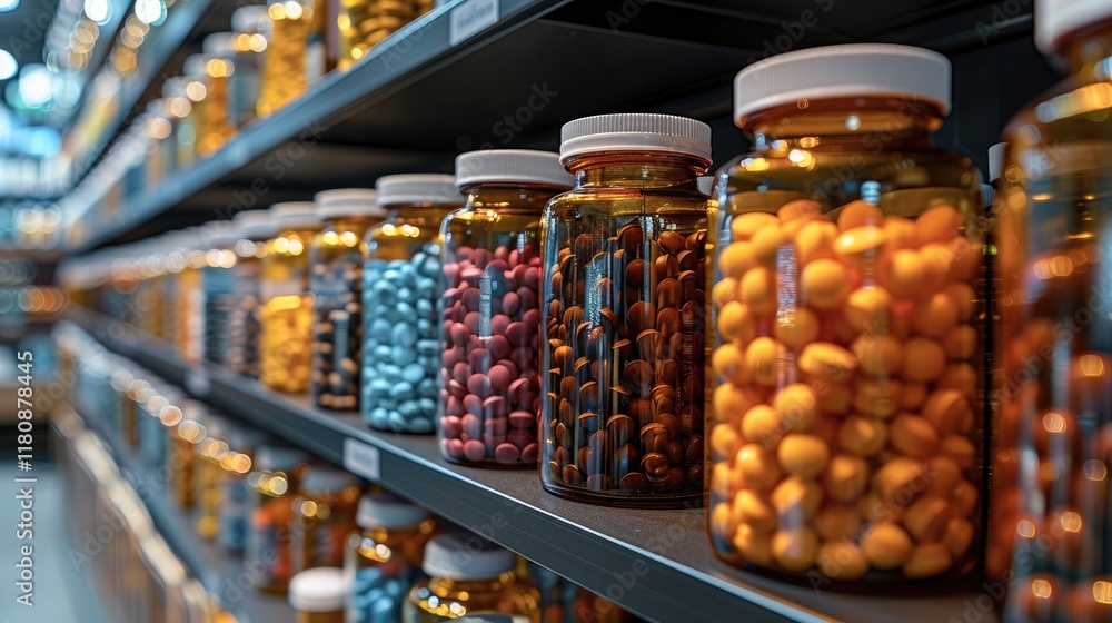 custom made wallpaper toronto digitalMedicine bottles lined up beautiful on the shelves.
