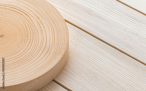 Natural wood surface showing texture and patterns in a close-up view photo