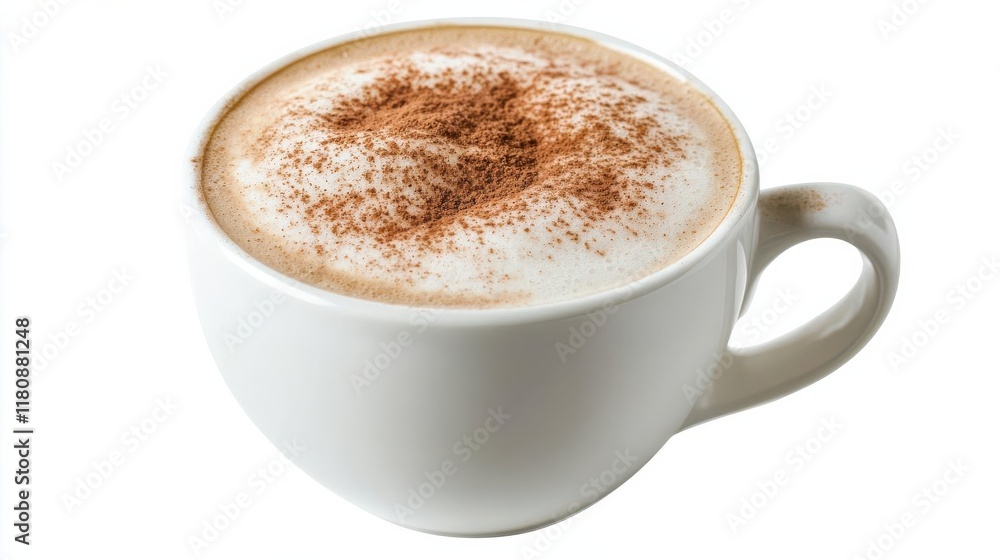 Coffee cup clip art showing a cup of cappuccino with choco granule at the top, isolated on a white background Coffee cup clip art showing a cup of cappuccino with choco granule at the top, isolated on a white background
