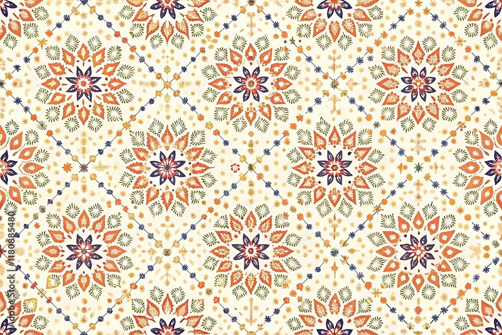 Ornate Floral Mandala Pattern Design Textile Ornate Floral Mandala Pattern Design Textile