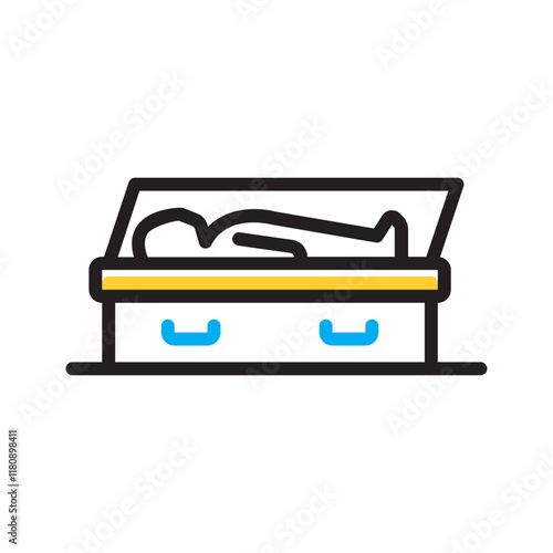 Vector multi color icon for Casket