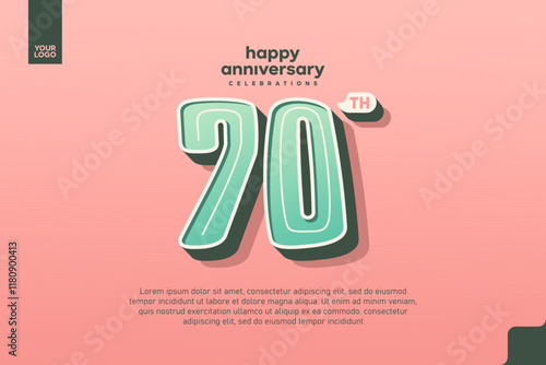 Number 70 logo icon design, 70th birthday logo number, anniversary 70
