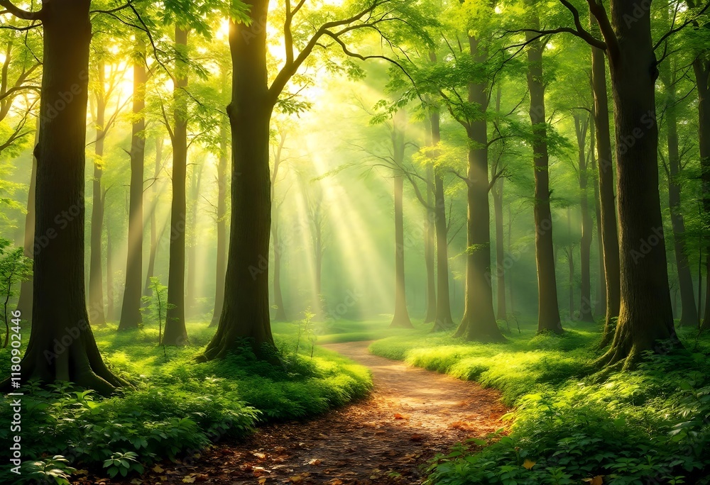 Obraz premium morning in the forest