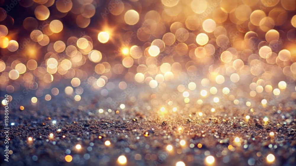 Shimmering Golden Lights on Sparkling Surface with a Festive Glow Shimmering Golden Lights on Sparkling Surface with a Festive Glow