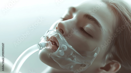 Human Metapneumovirus Impact on Respiratory Health Patient in ICU Medical Setting Close-Up View