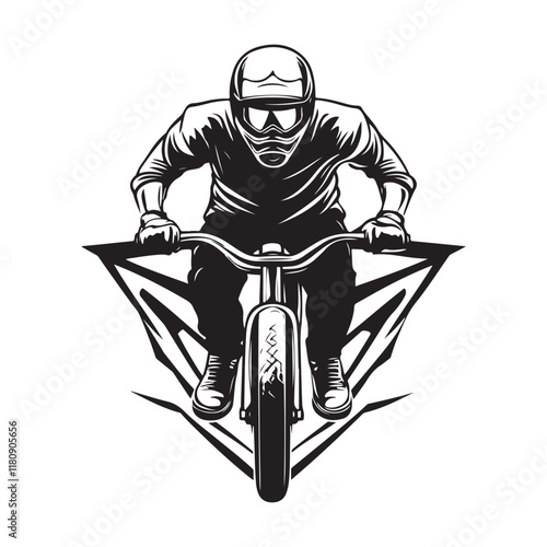 Extreme BMX Freestyle image vector. Guy riding a bmx bike. bmx freestyle logo design image vector