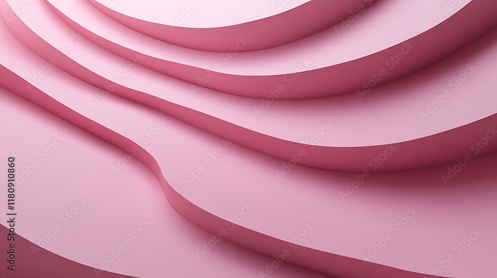 Obraz premium Abstract Pink Curves Flowing Design
