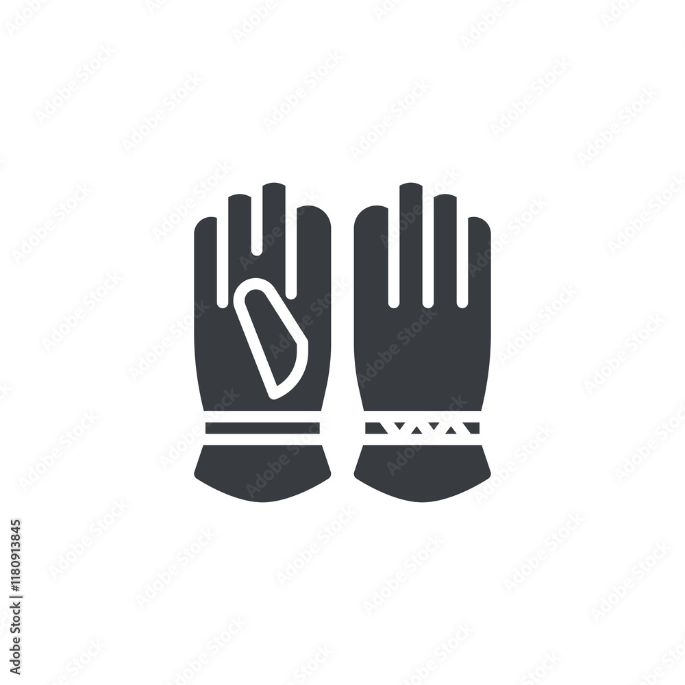 Obraz premium Winter gloves vector icon.