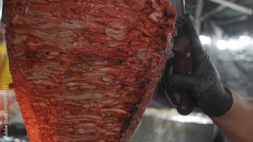 trompo al pastor, trompo de pastor, kebab, iconic dish, mexican cuisine, street vendors, food trucks, street food, al pastor, pastor, barbeque, tradition, barbecue, trompo, taquero, mexican style, pin
