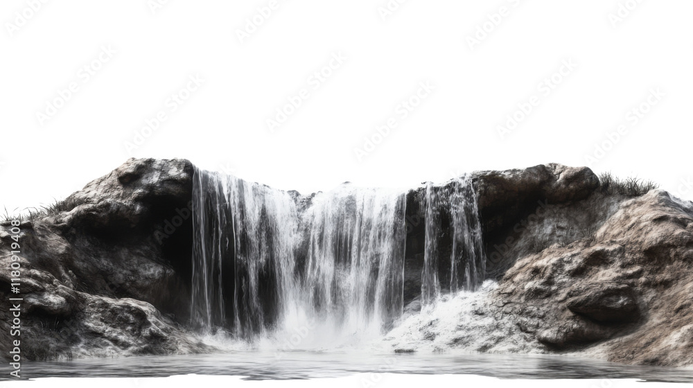 Fototapeta premium Waterfall transparent background