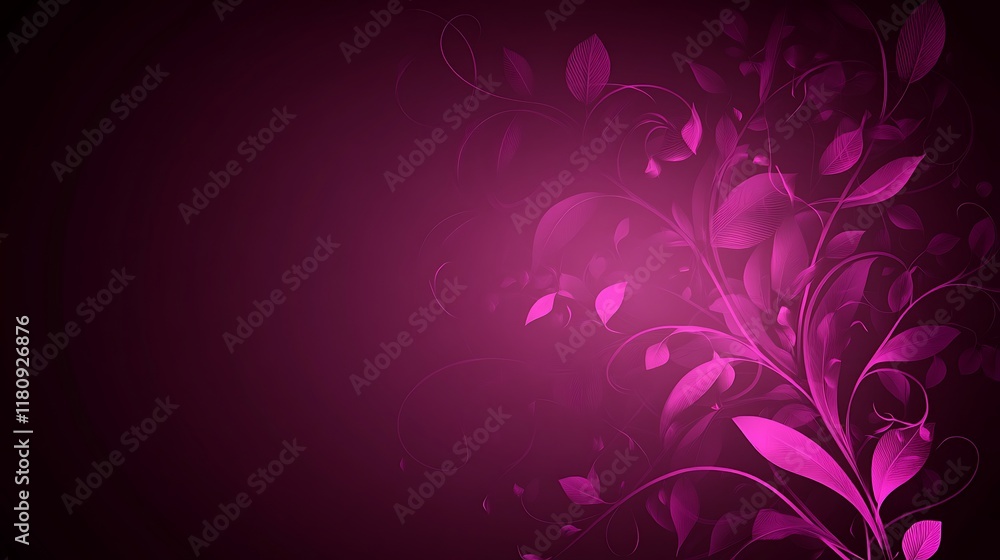 Elegant Pink Floral Design on Dark Background Elegant Pink Floral Design on Dark Background