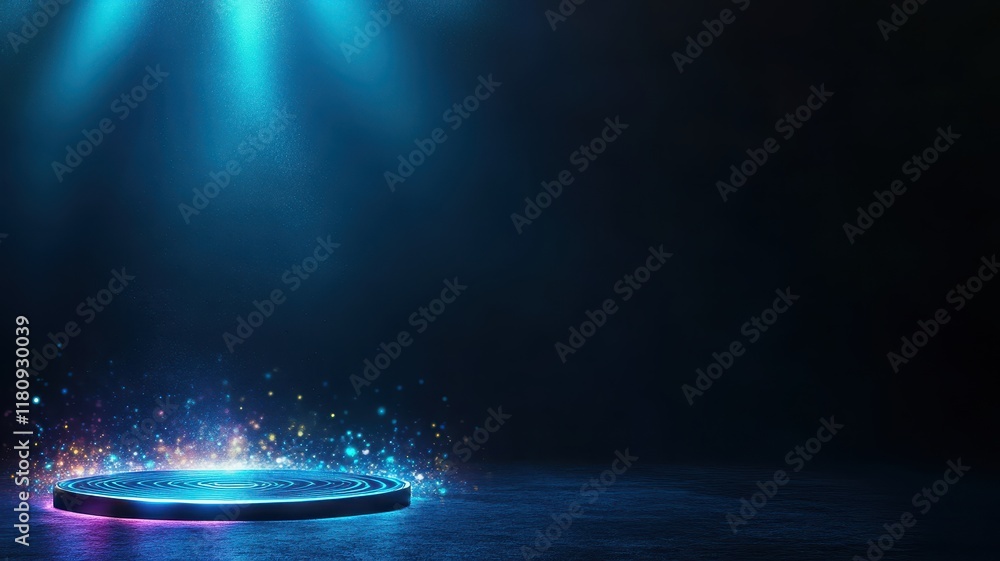 Fototapeta premium Abstract Technology Background Featuring a Dark Aesthetic with Futuristic Elements and Dynamic Patterns