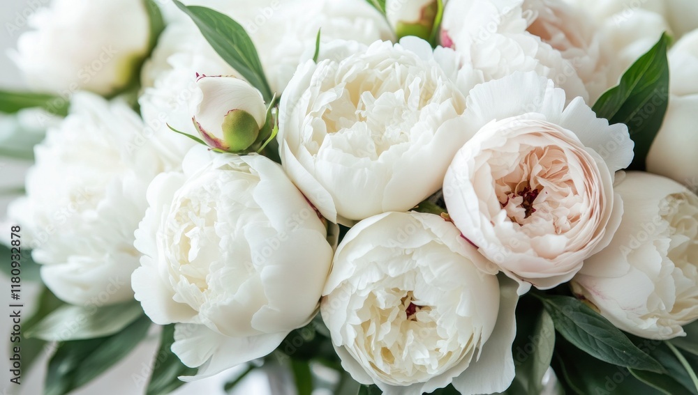 Obraz premium Elegant Bouquet of Creamy White Peonies