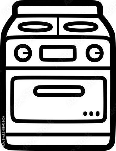 Kitchen doodle vector icon and illustration