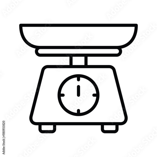 weight scale icon line vector design in trendy style