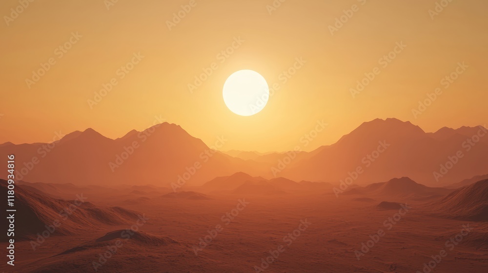 Nature's beauty vast desert sand dunes at endless sunset photography Nature's beauty vast desert sand dunes at endless sunset photography