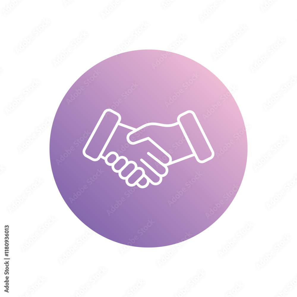 Handshake icon isolated on a white background. Vector illustration. Handshake icon isolated on a white background. Vector illustration.