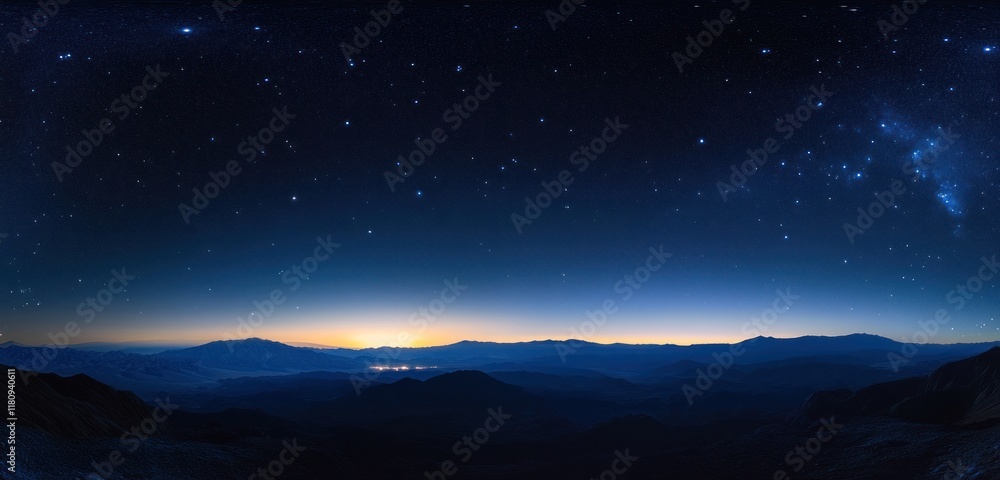 Fototapeta premium Starry Night Landscape