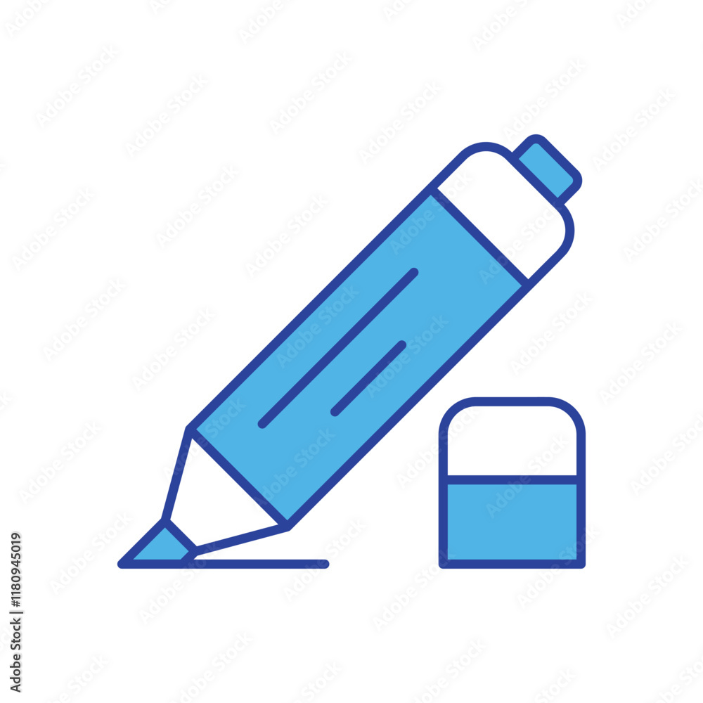 Highlighter icon isolated on a white background. Vector illustration. Highlighter icon isolated on a white background. Vector illustration.