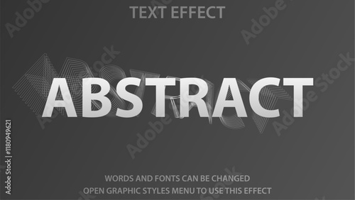 Abstract text effect. Vector illustration.
Editable 