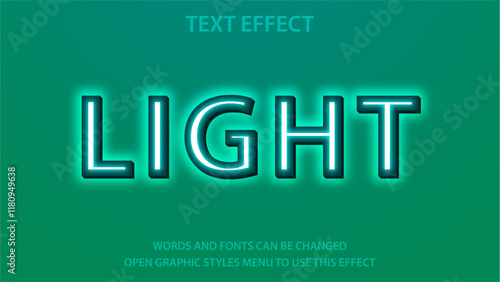 Light text effect. Vector illustration.
Editable 