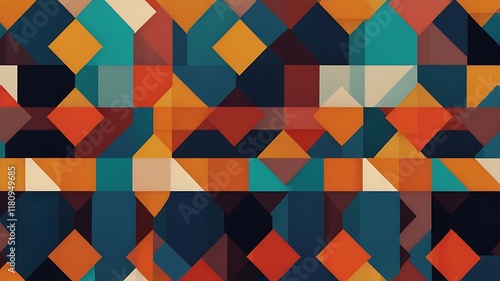 Geometric patterns in clean vector art style