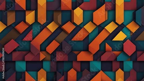 Geometric patterns in clean vector art style