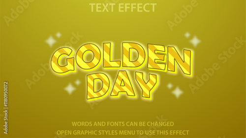 Golden text effect. Vector illustration.
Editable 
