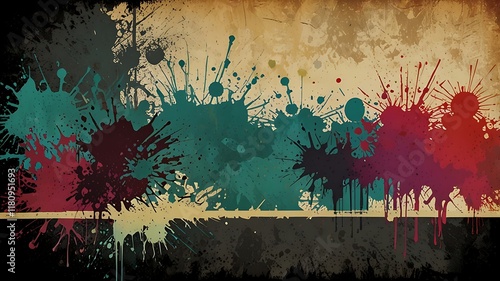 Grunge-inspired vector art with texture overlays