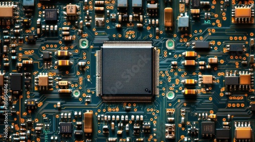 Close-up Central Processing Unit Circuit Board Technology