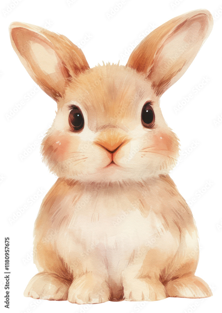 Obraz premium PNG Cute bunny illustration watercolor children's.