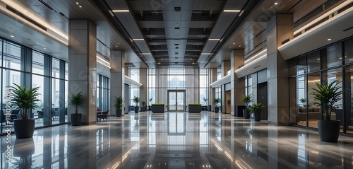 Modern Office Building Lobby Interior Design