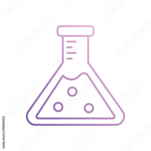 Flask icon isolated on a white background. Vector illustration.