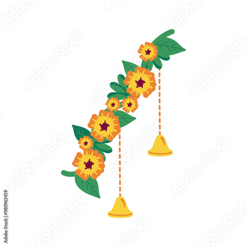 indian wedding floral bells