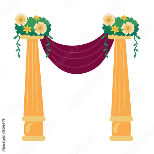 indian wedding columns decor