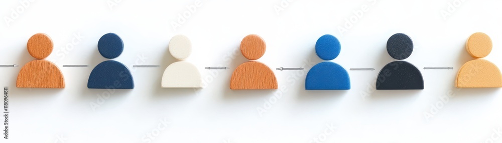 A vibrant row of colorful wooden figures, celebration of craftsmanship and artistic expression A vibrant row of colorful wooden figures, celebration of craftsmanship and artistic expression