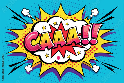 Pop! Pop art funny comic speech word. Fashionable poster and banner. Social Media Connecting Blog Communication Content. Trendy and fashion color retro vintage illustration background. Easy editable. 