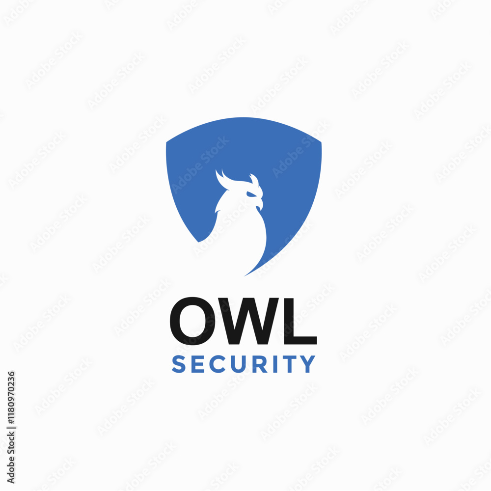 owl security simple logo in negative space owl security simple logo in negative space