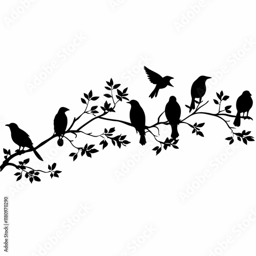 birds on a branch