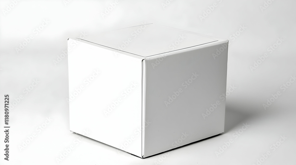 White cube box mockup studio background product display. White cube box mockup studio background product display.