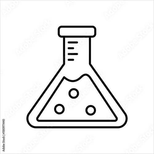 Flask icon isolated on a white background. Vector illustration.