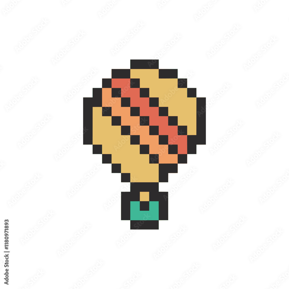 Obraz premium hot air balloon pixel art