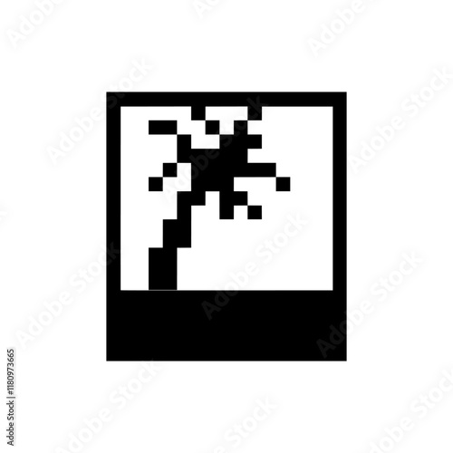 analog photo tree pixel art